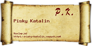 Pisky Katalin névjegykártya